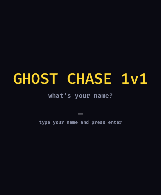Ghost Chase 1v1 title screen