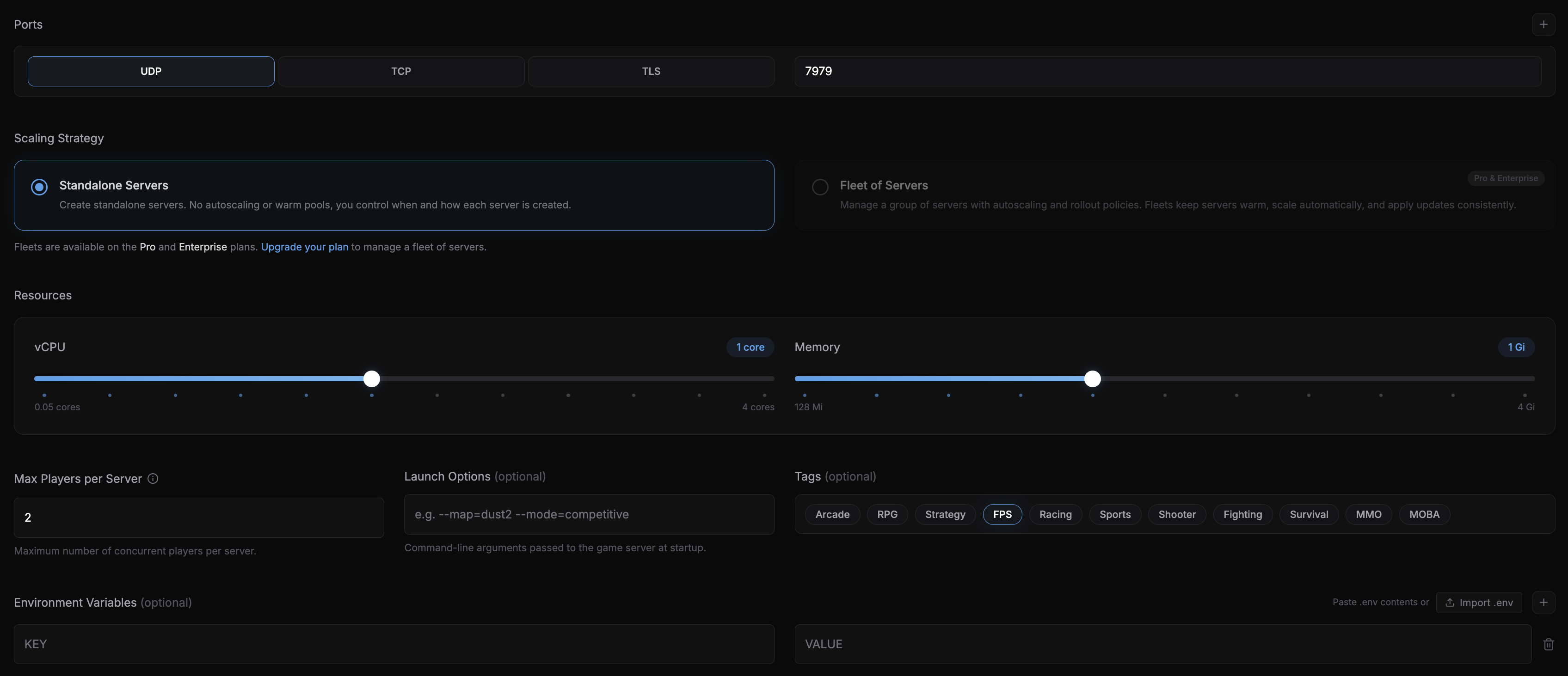 Server Settings
